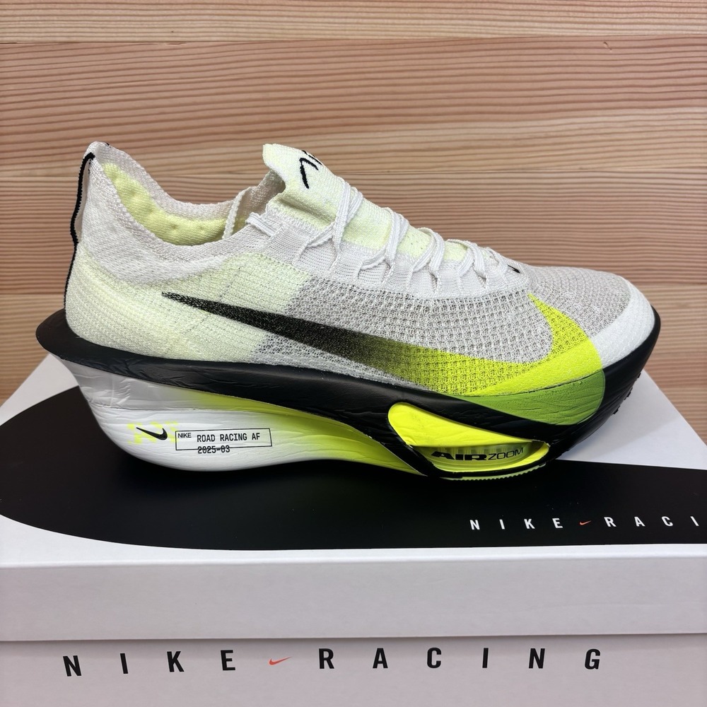 Nike Air Zoom Alphafly Next% 3 White Black Volt IR1817-100 Men's Size 11 Sneaker
